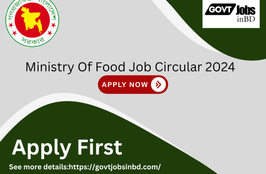 Ministry of Food Job Circular 2024